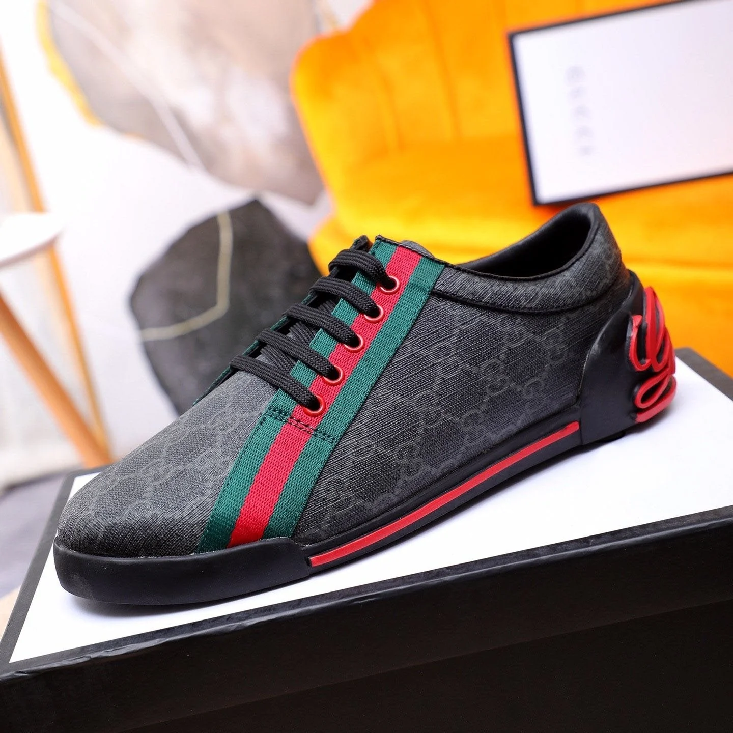 classic printed low-top rubber-soled sports shoes 0725061703