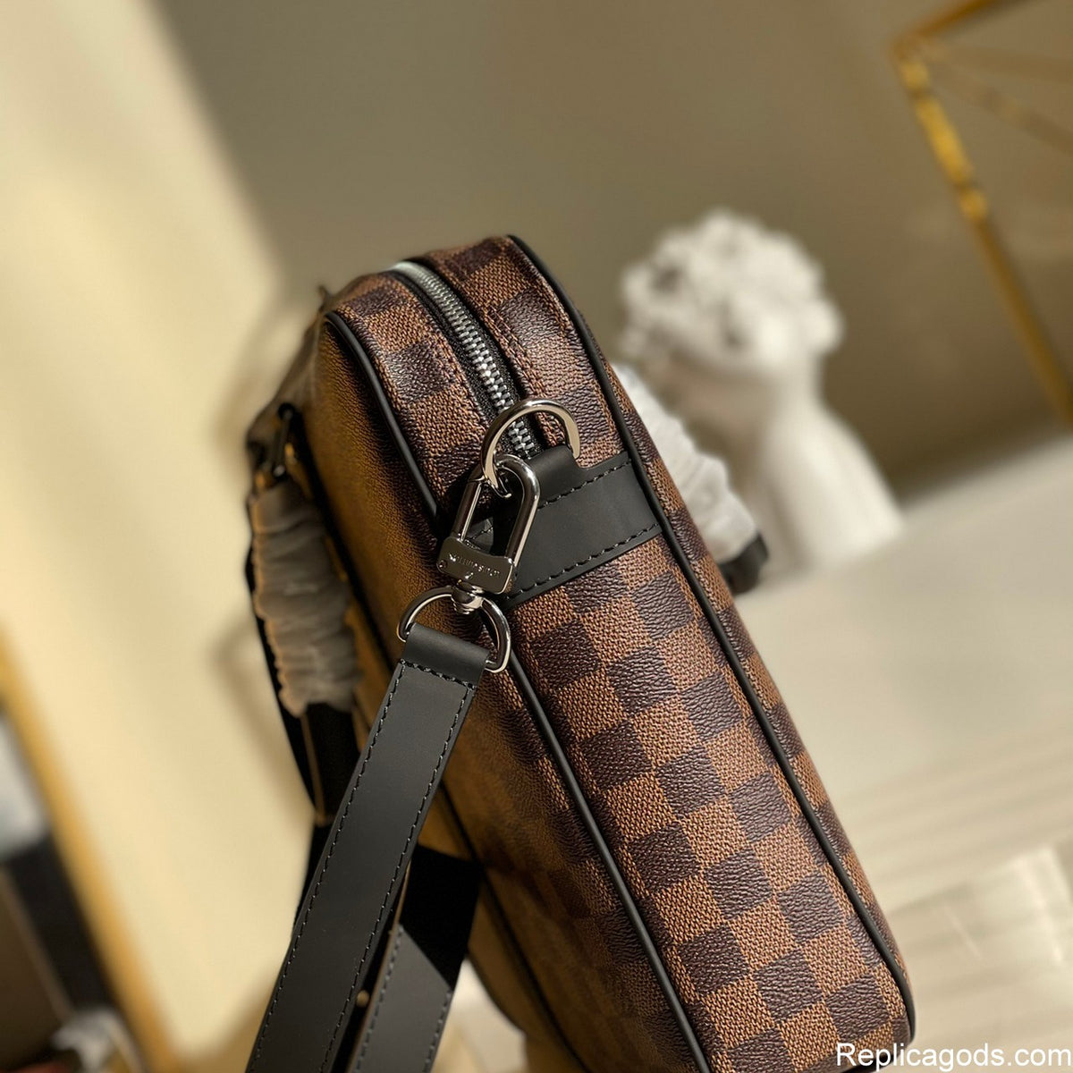 Brown Check Pattern Business Bags