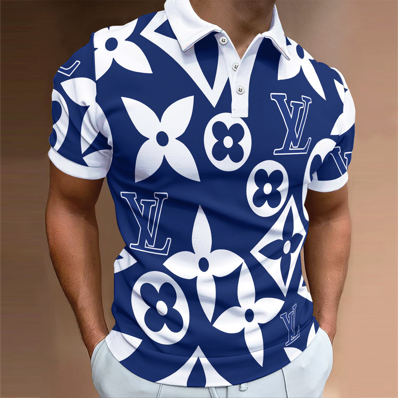 Men's Summer Fashion Printed Polo Shirts 3D1026071003