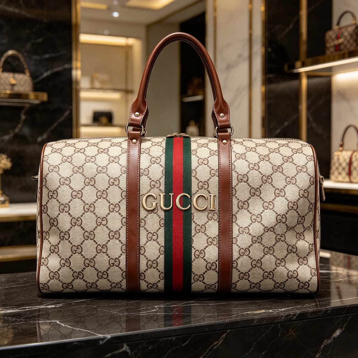 New Stylish Leather GG Travel Bag 3D1326101040