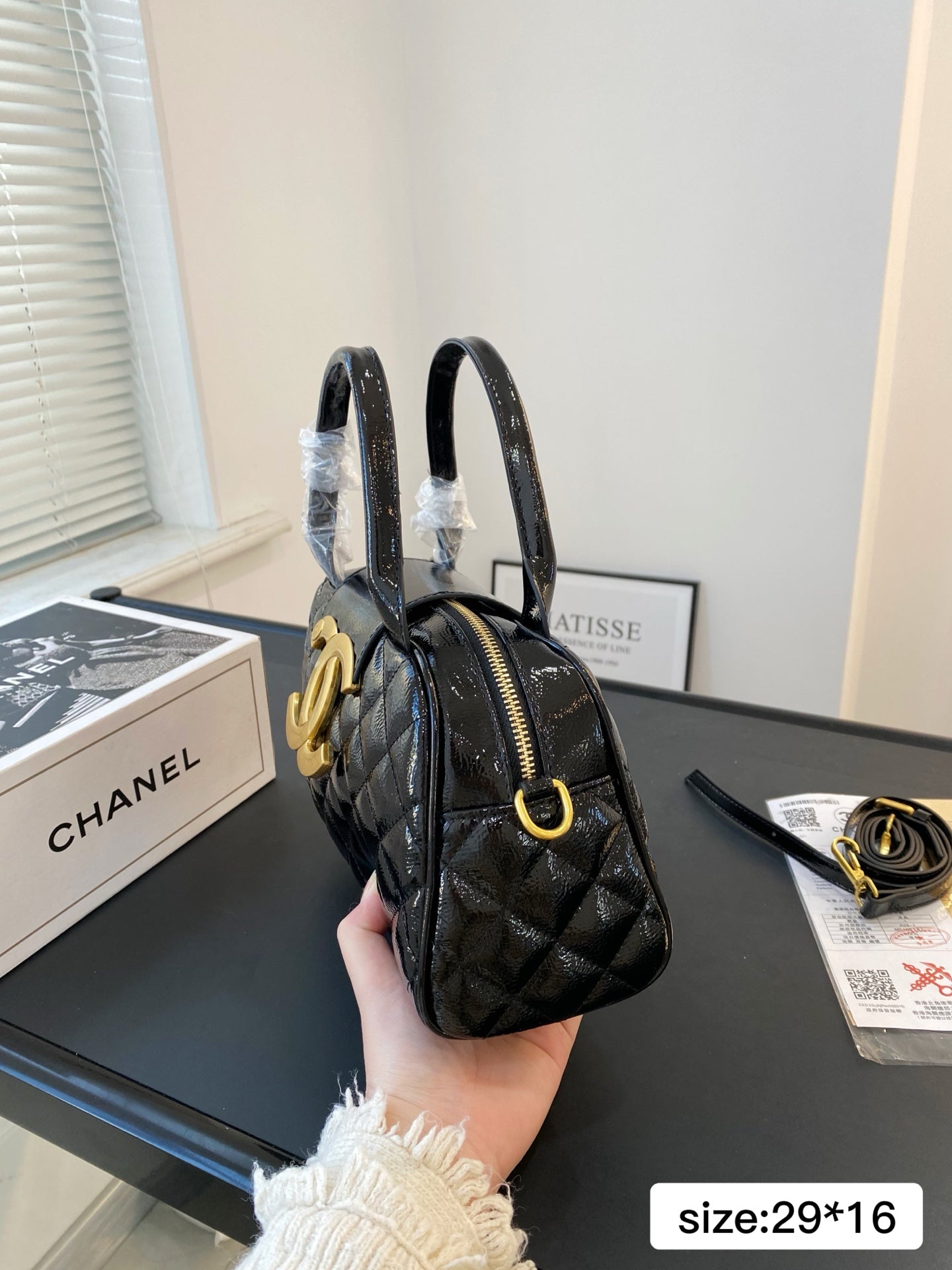 Fashion Patent Leather Tote Bag 0725031108