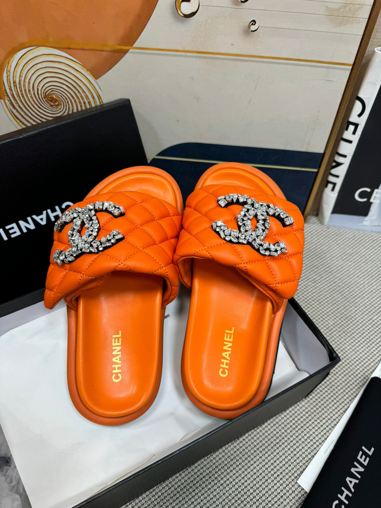 dopamine color thick-soled Velcro women's slippers 0724042705
