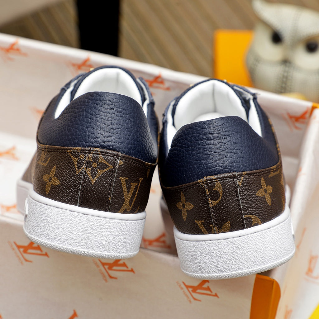 L classic monogram leather flat sneakers 0724122410