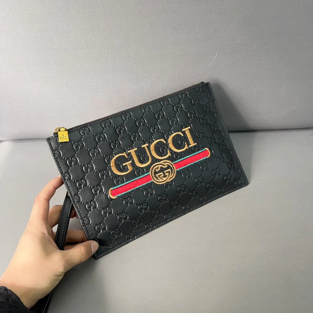 New fashion embossed cowhide clutch bag 1024011822