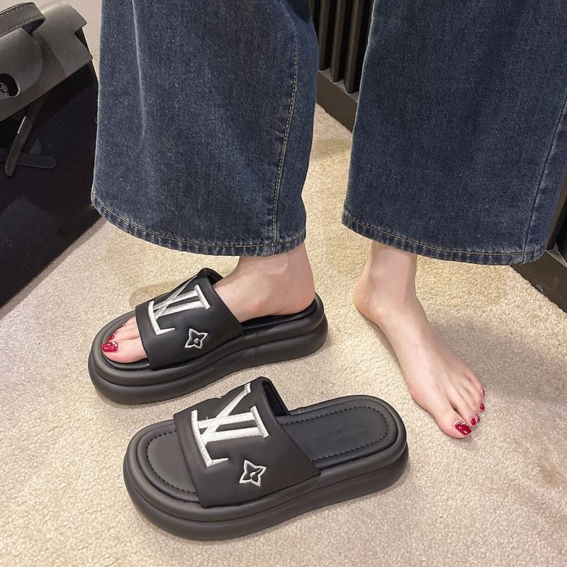 New letter outerwear thick sole sandal PD10050502
