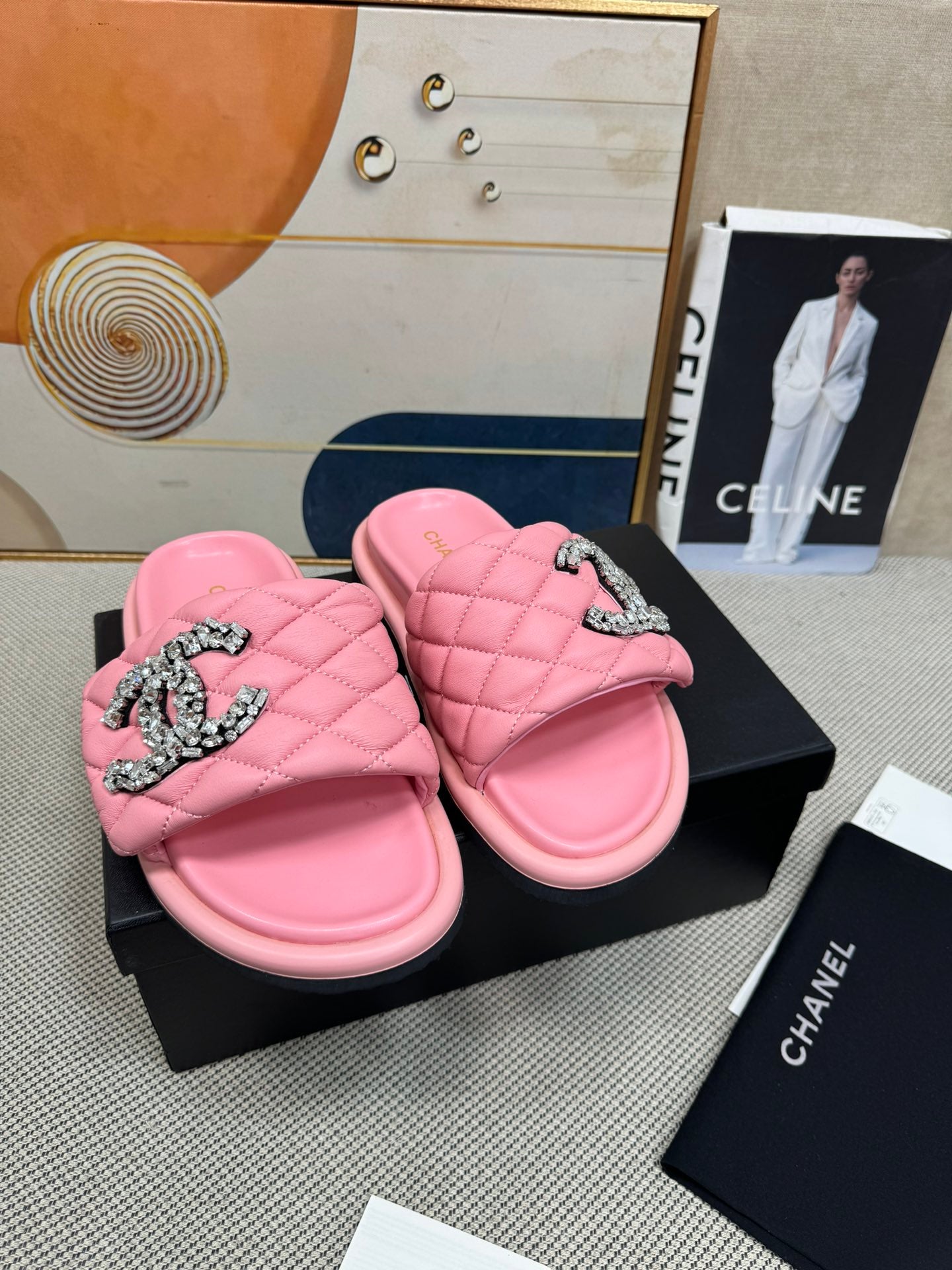 dopamine color thick-soled Velcro women's slippers 0724042705