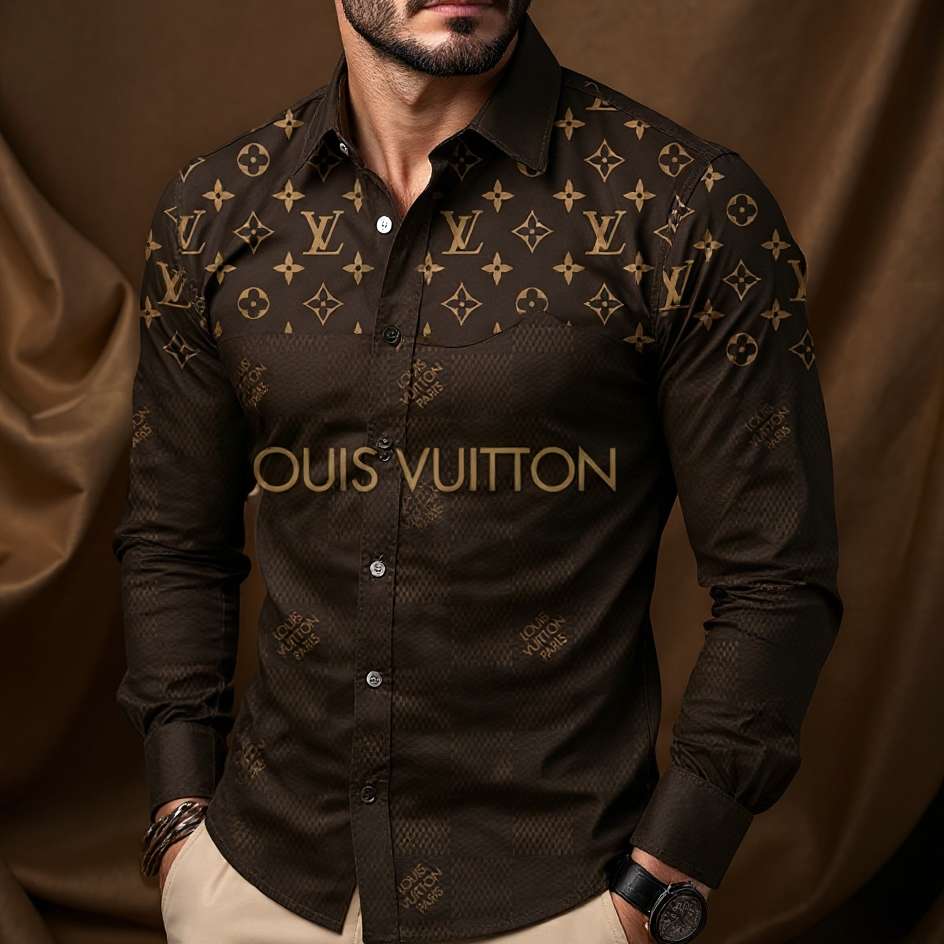 L Fashion Print Stand Collar Polo Long Sleeve 3D0725112001