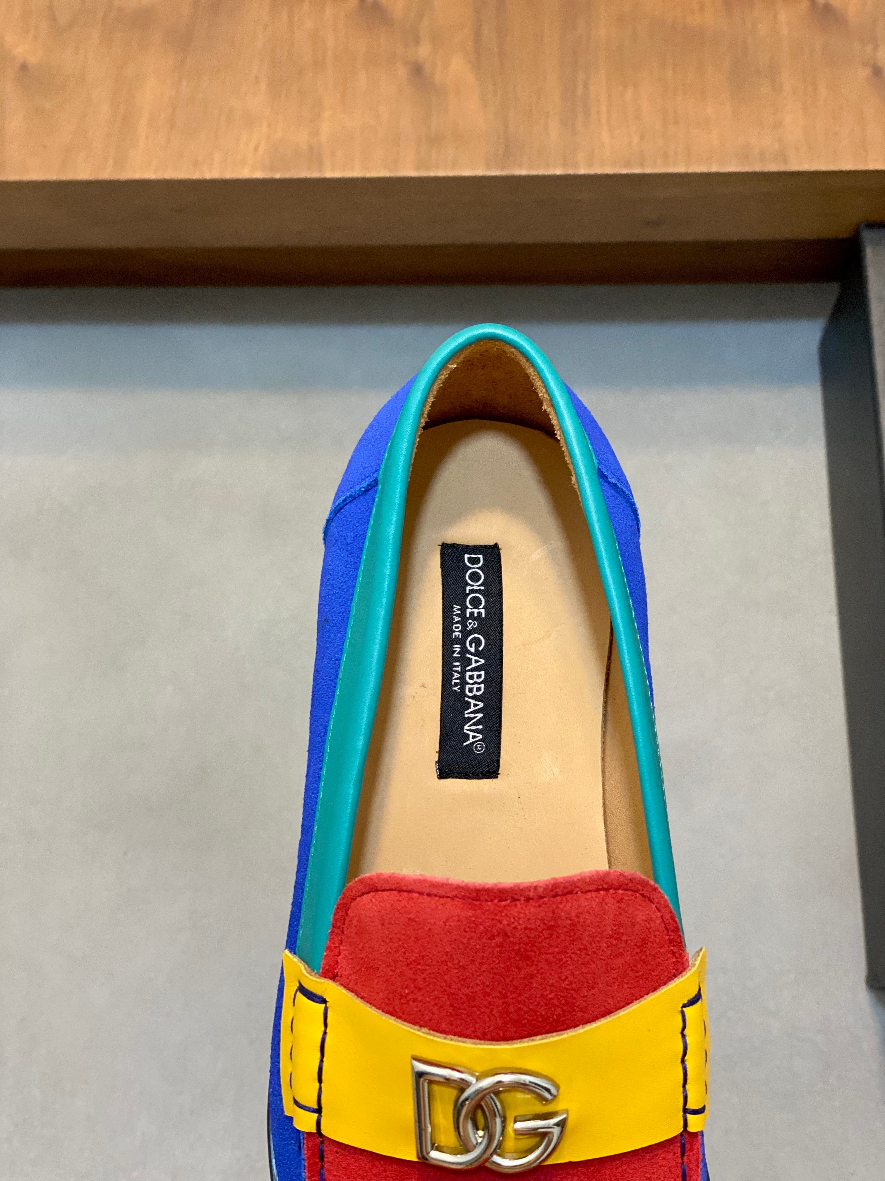 New stylish color-blocked casual loafers 0726041001