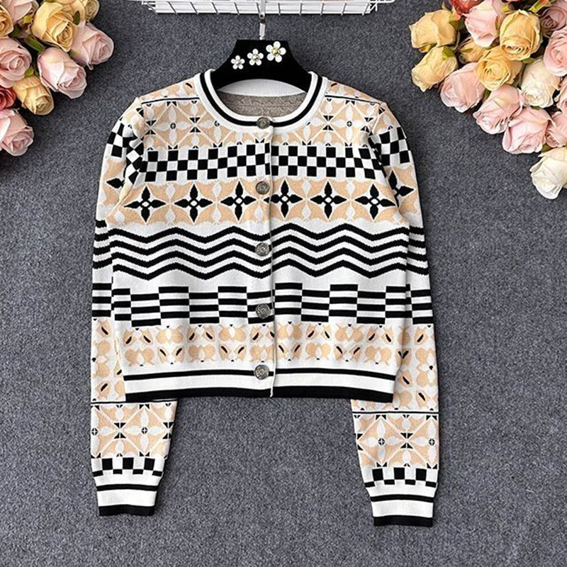 Fashion new round neck long sleeve cardigan PD1023090108