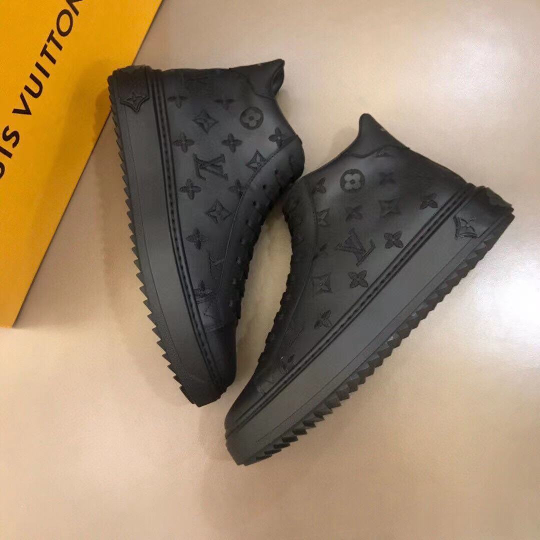 HIGHT-TOP BLACK MONOGRAM LUXEMBOURG SNEAKER