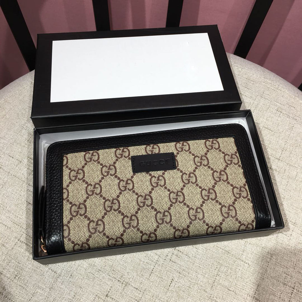 Men's New Wallet Men's Leather Long Wallet Zipper Bag S13