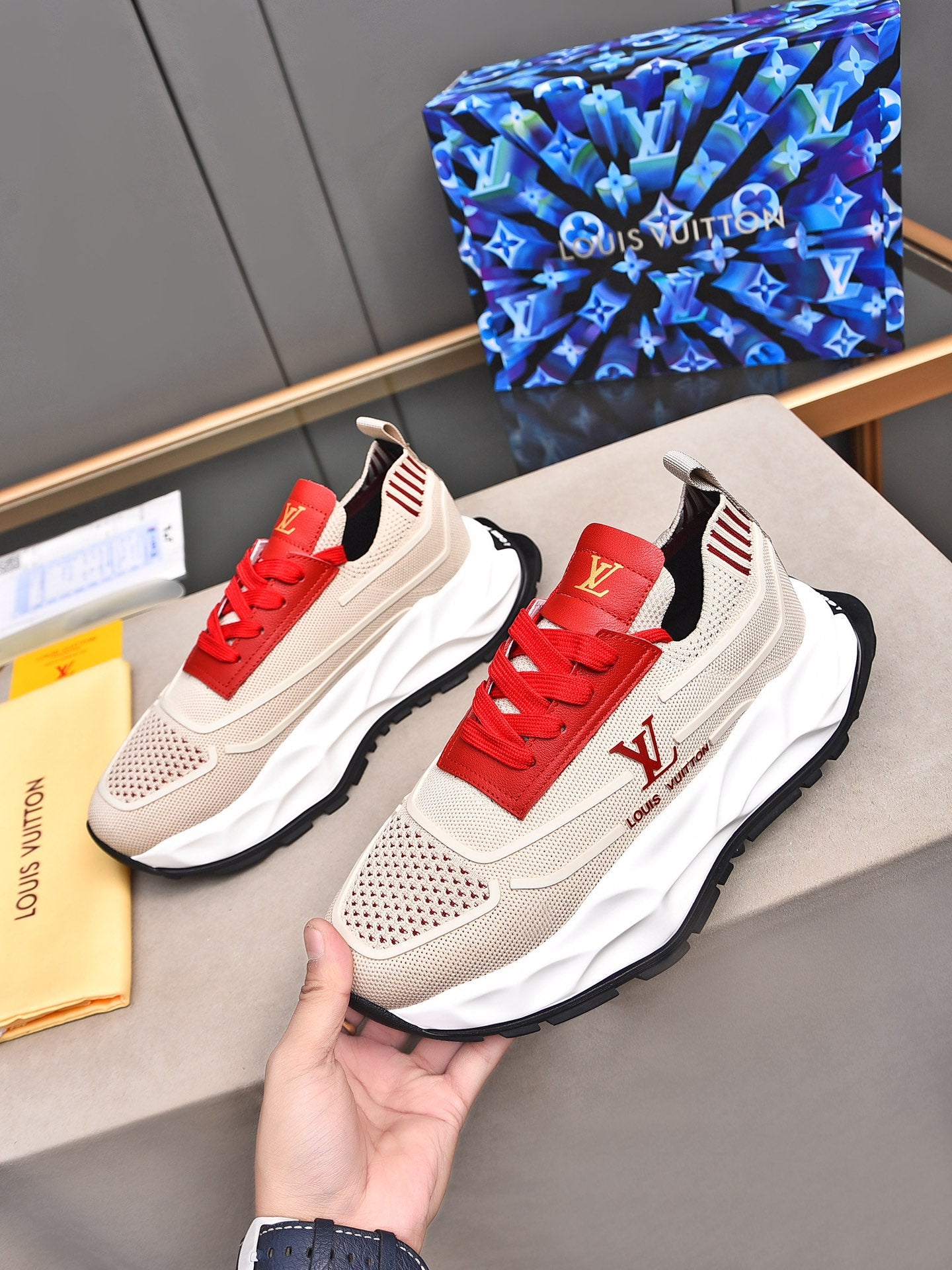 Men's Flyknit Elastic Rubber Sole Sneakers 0726030601