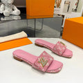 pink printed slippers 03213