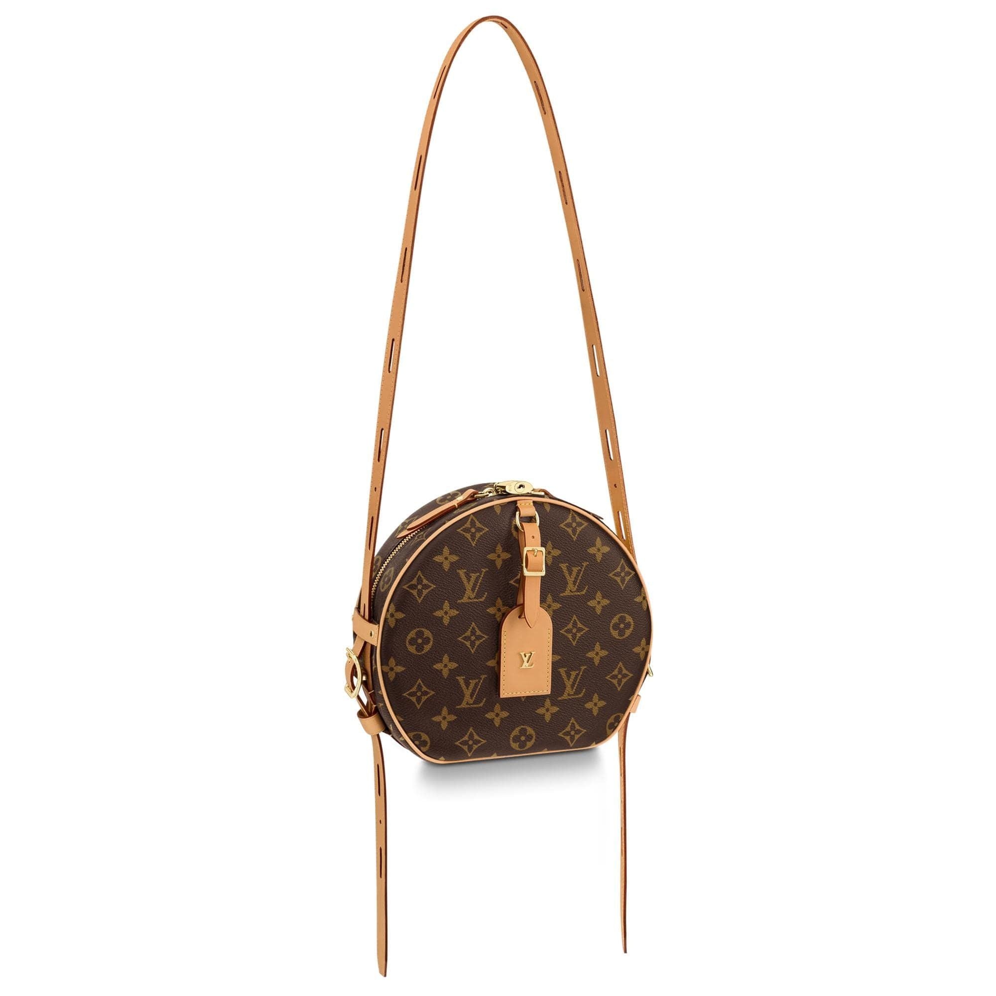 Handmade Leather Boite Chapeau Souple Monogram