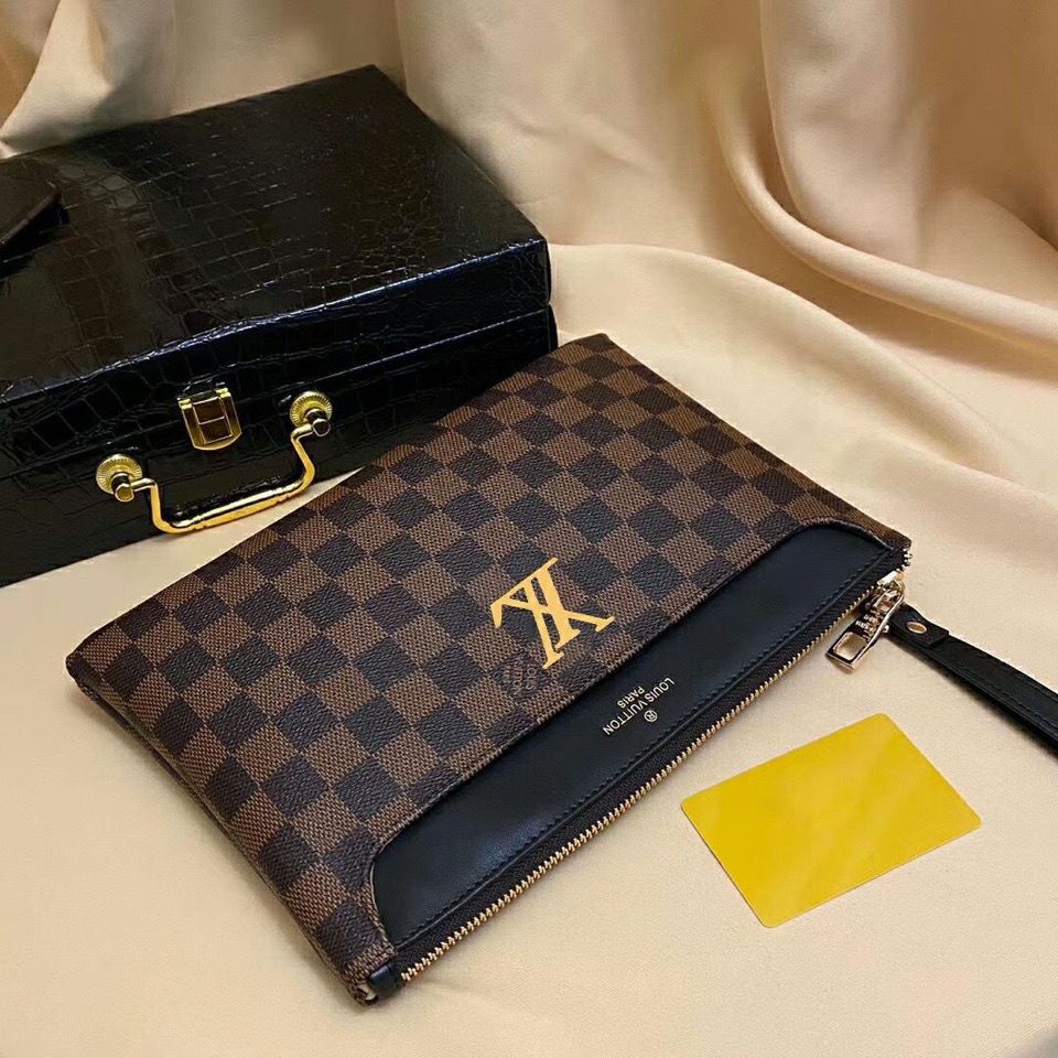 Men's trendy brand imported men's bag clutch bag top layer cowhide envelope bag large capacity genuine leather clutch bag