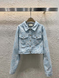 fashion print denim jacket 0725022805