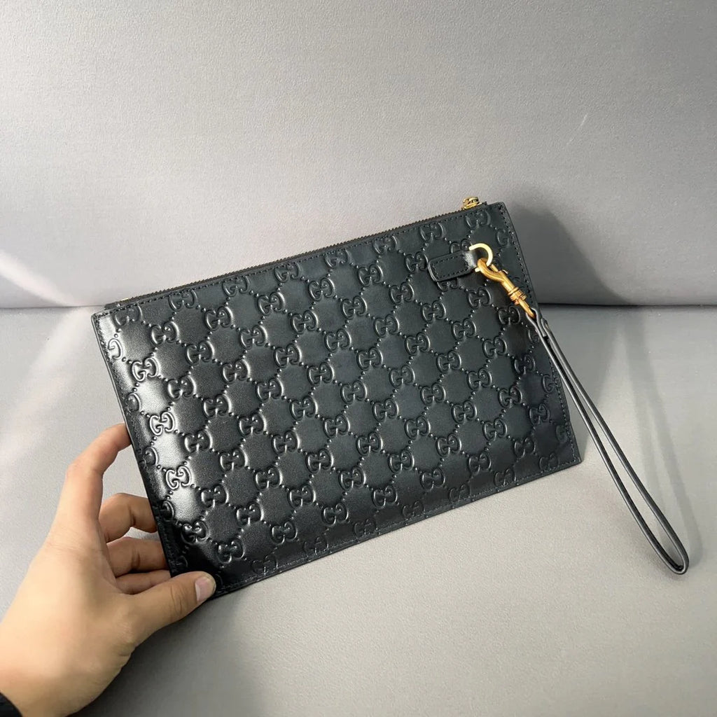 New fashion embossed cowhide clutch bag 1024011822