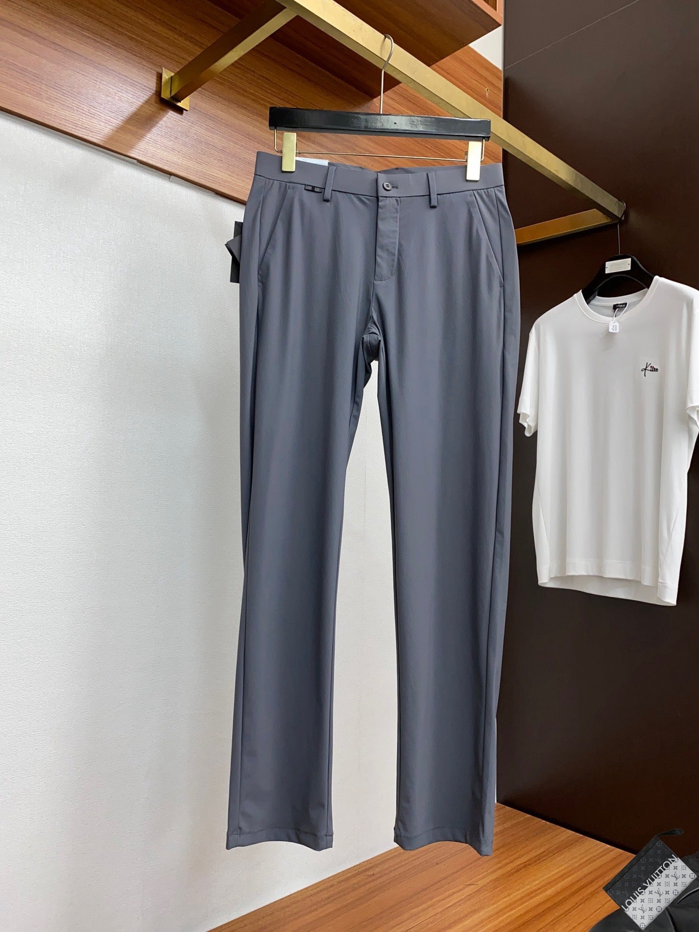 P Men's Business Straight Suit Casual Pants 0724112015