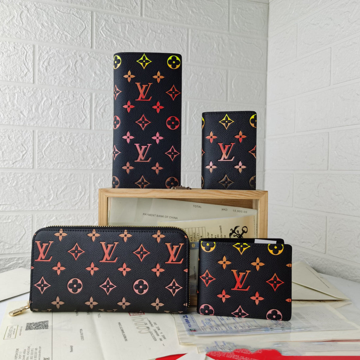 Silk screen multicolored small wallet S XC16051002