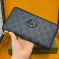 New Wallet Men's New Wallet Men's Leather Long Wallet Zipper Bag S01