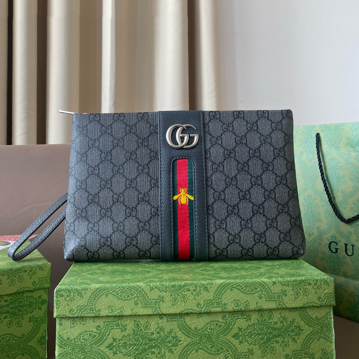 G print men's clutch bag 1824062602