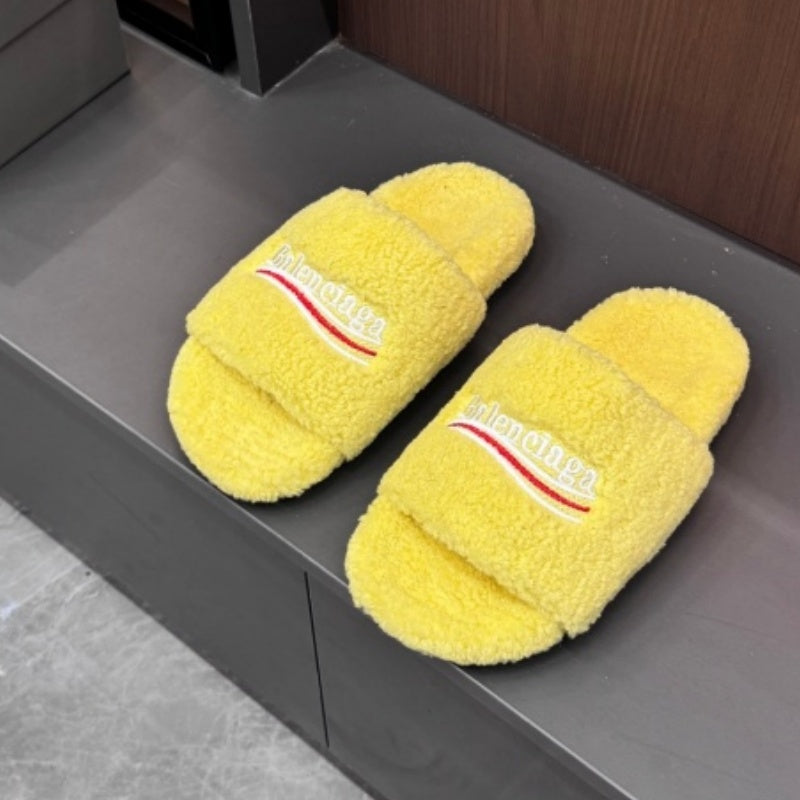 New Fashion Teddy Fur Couple Plush Slippers PF1326092101