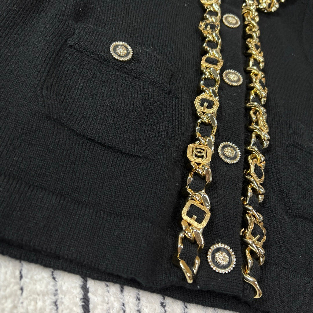 chain knitted vest 0724080604
