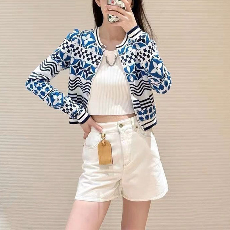 Fashion new round neck long sleeve cardigan PD1023090108