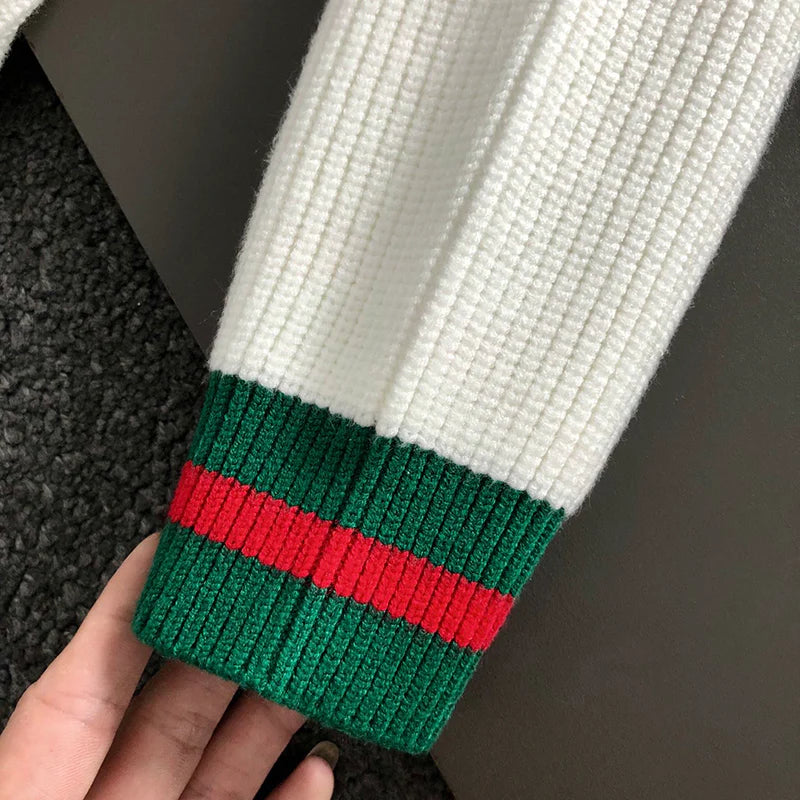New Red and Green Wool Pullover 1024101019
