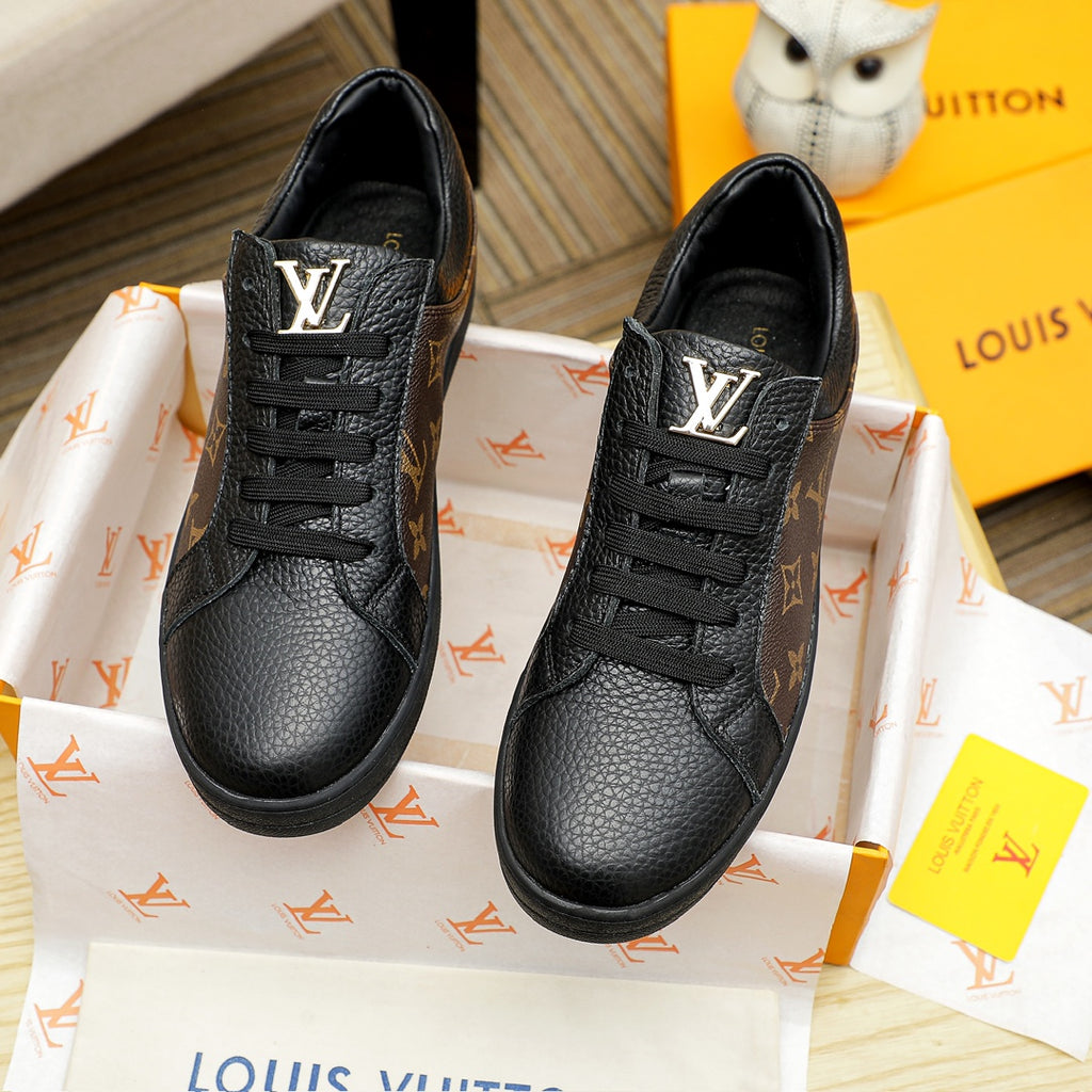 L classic monogram leather flat sneakers 0724122410