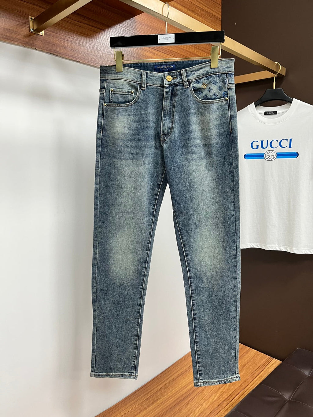 L men's business casual jeans 0725092607
