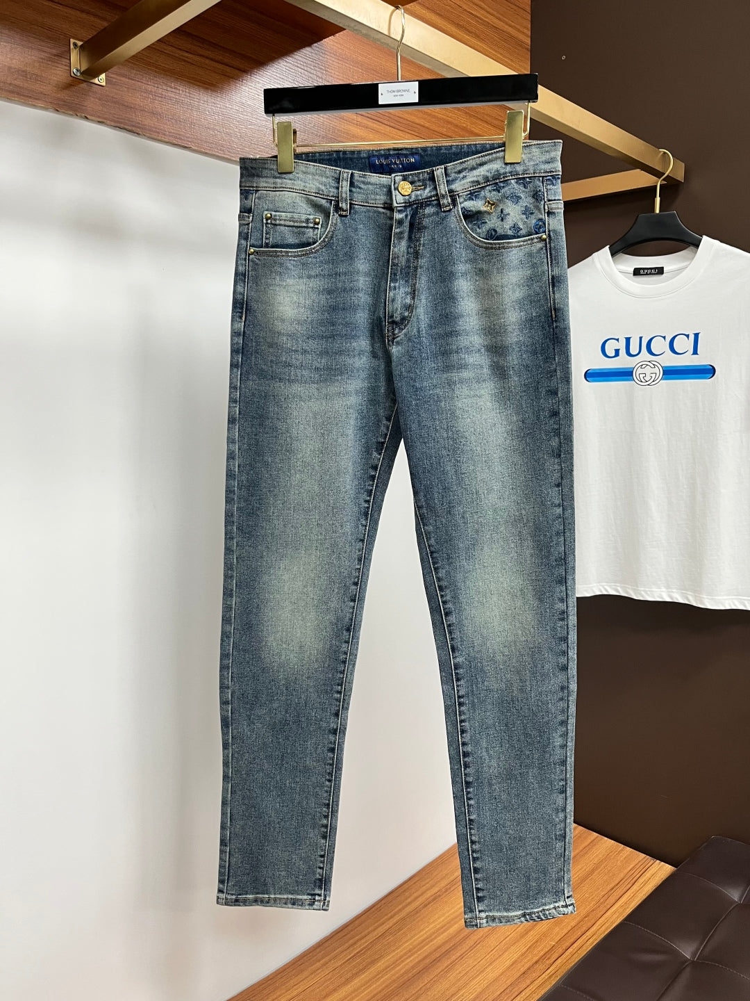 L men's business casual jeans 0725092607