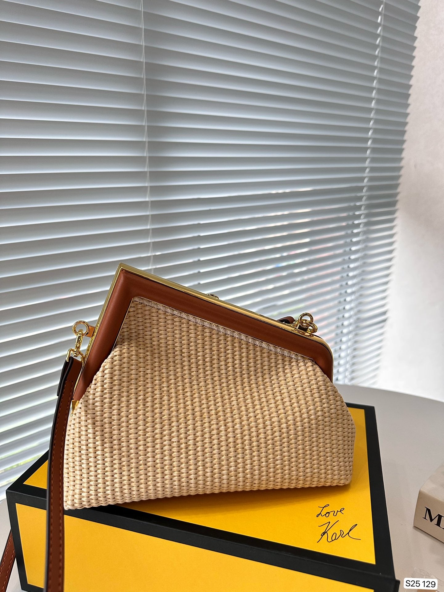 fashion F shape straw shoulder bag 0724041128