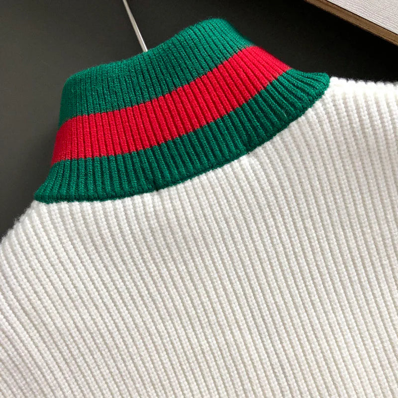 New Red and Green Wool Pullover 1024101019