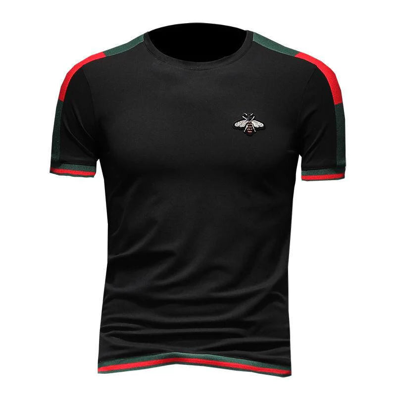 Fashion Small Bee Embroidery Short Sleeve T-shirt 1024060609