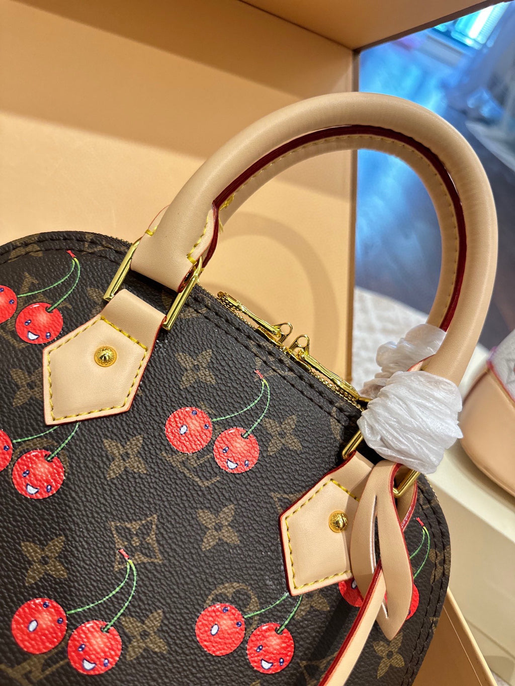 L fashion cherry shell bag 0725071804