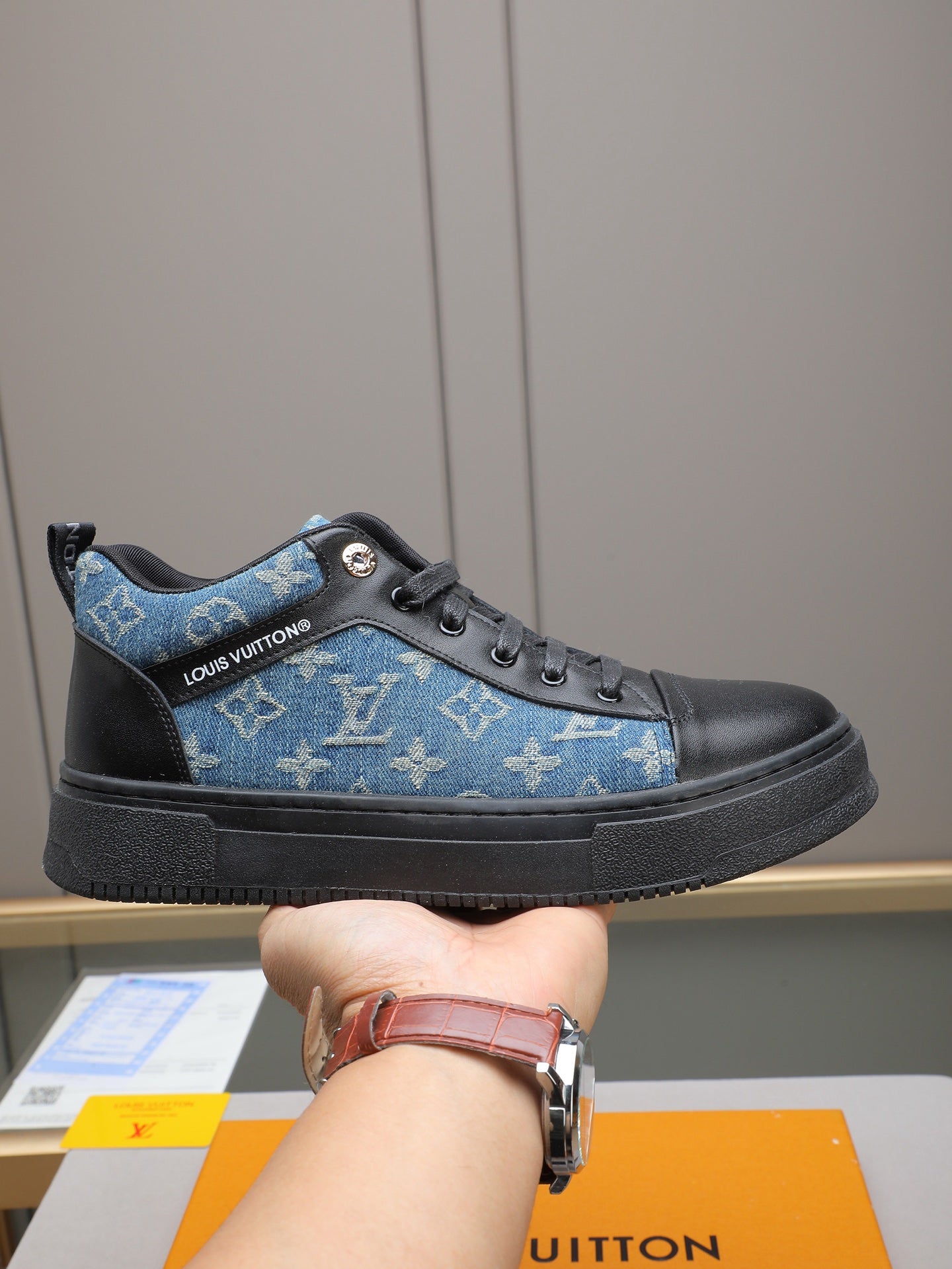 New printed men's high-top sneakers 0725121803