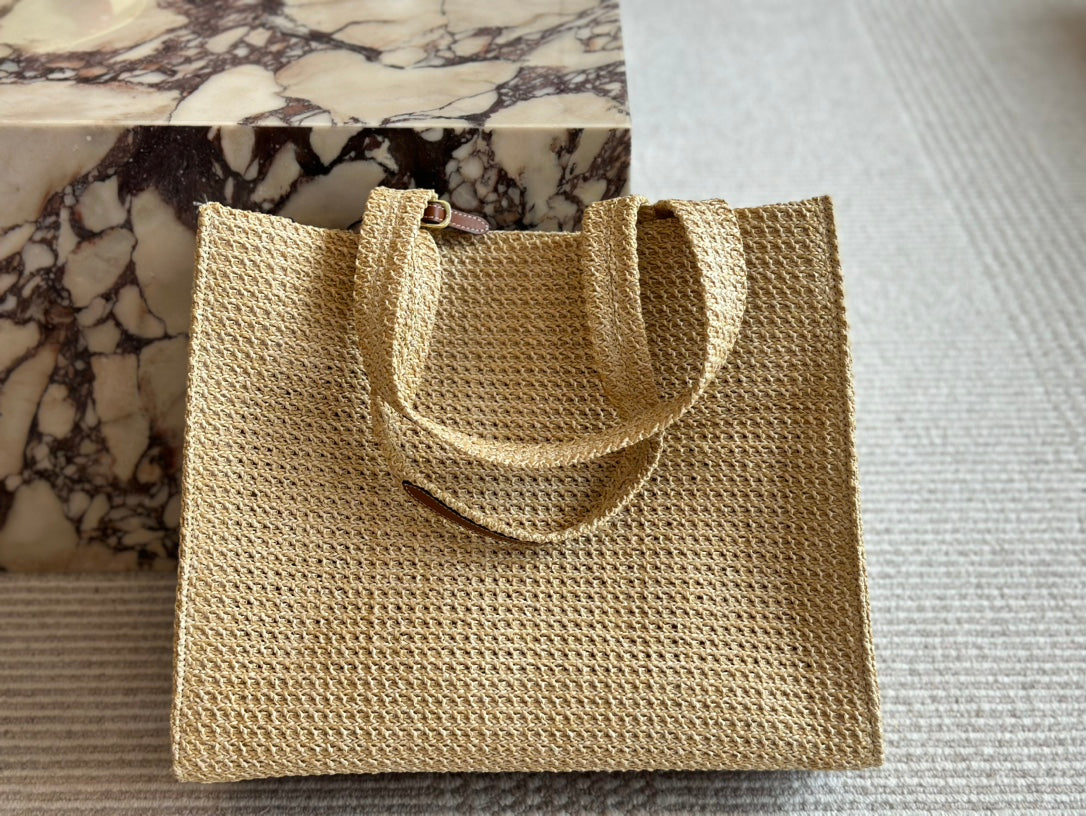 V Fashion Summer Limited Straw Shopping Bag 0724082703