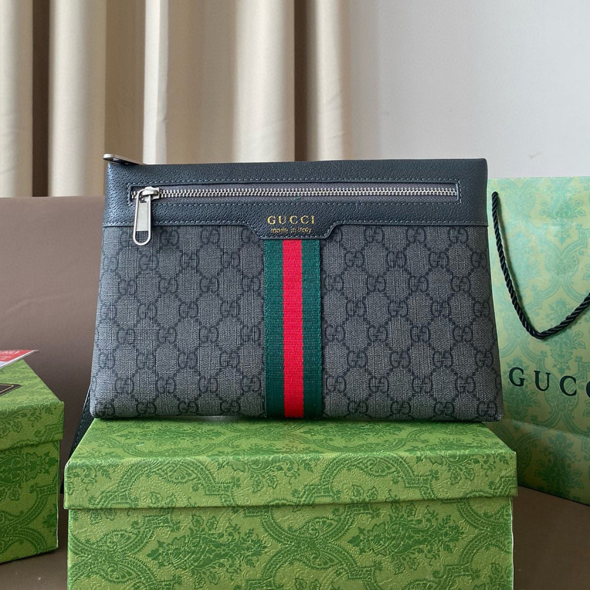 G print men's clutch bag 1824062603