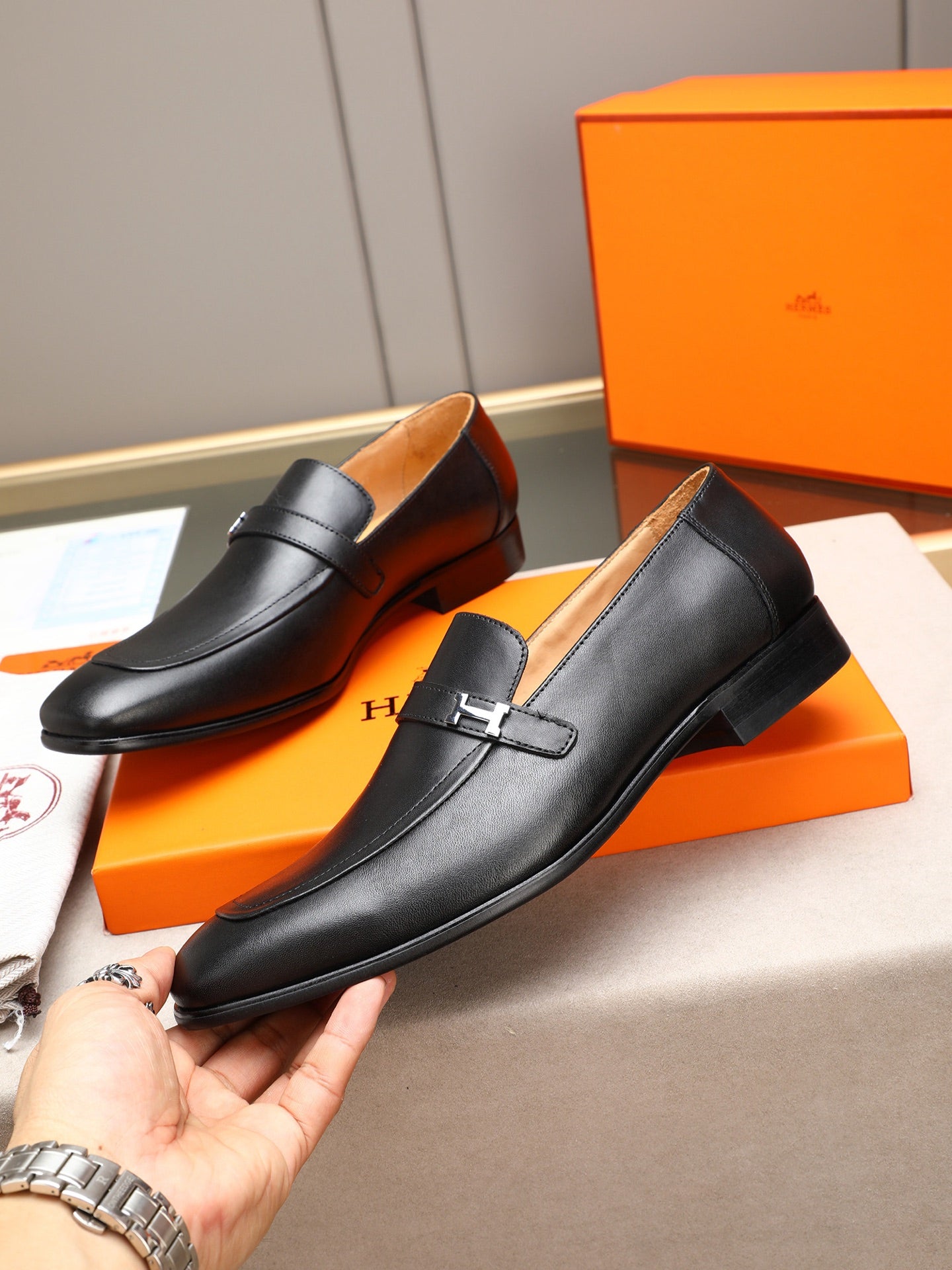 New H business formal leather shoes 0725062404