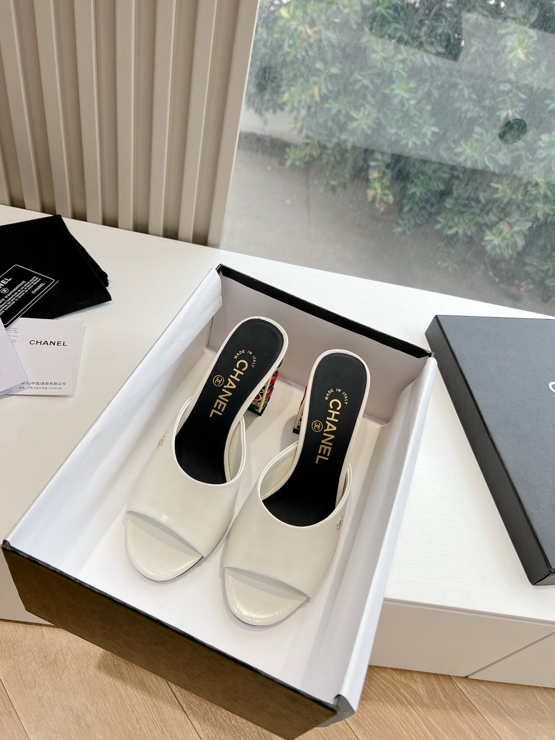 Chane1 top fashion classic high heel slippers 0724030821