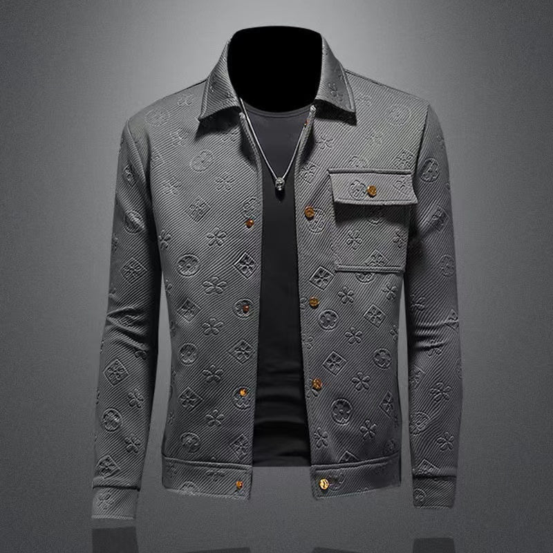 23 spring and autumn new Vlogo fashion lapel men's high-end coat jacket