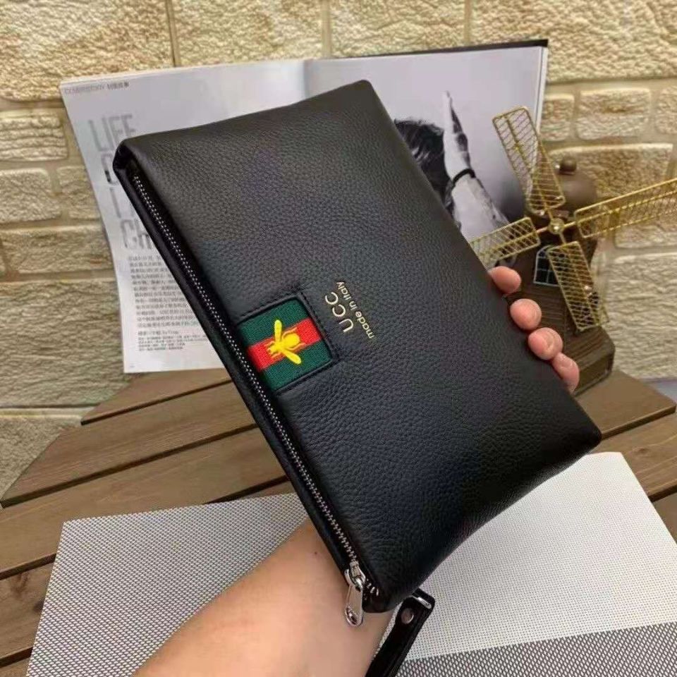 Men's Men's Handbags Cowhide Envelope Bags Large Capacity Genuine Leather Clutch Bags