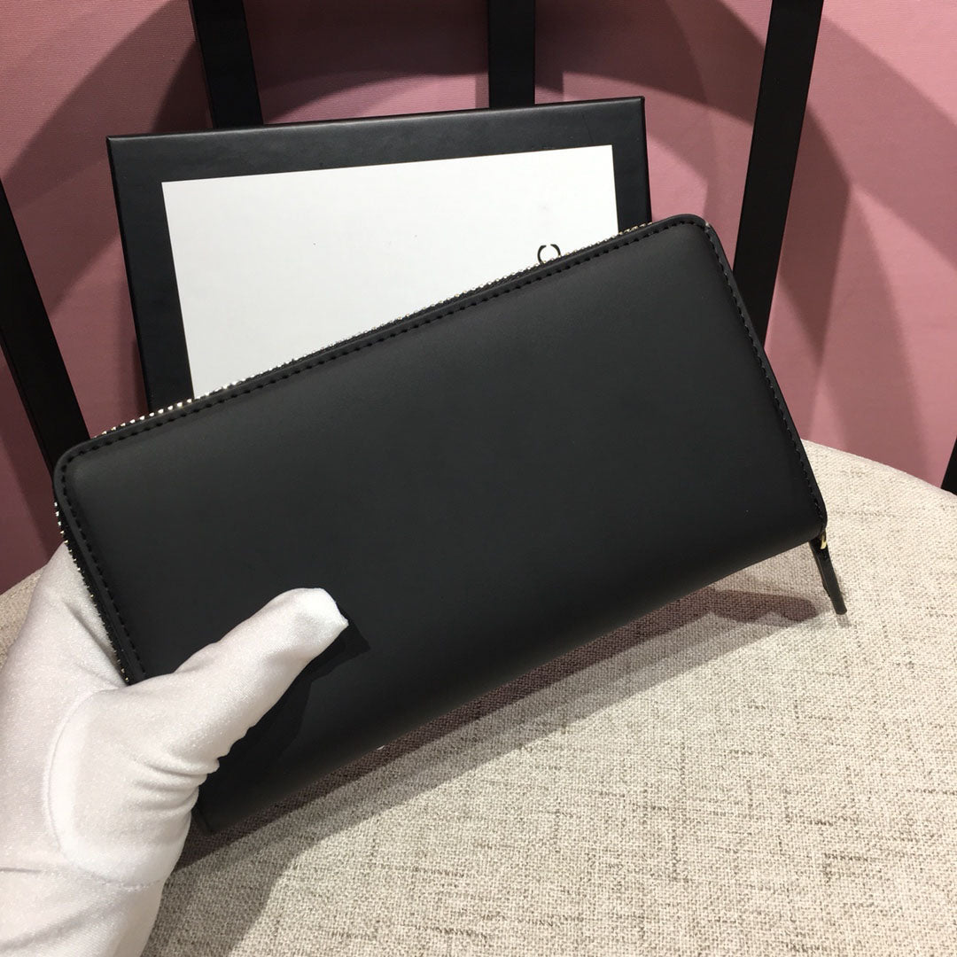 Men's New Wallet Men's Leather Long Wallet Zipper Bag S10