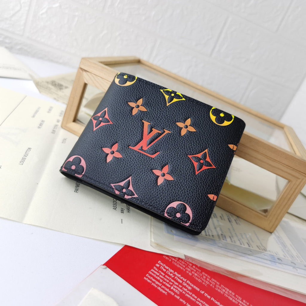 Silk screen multicolored small wallet M XC16051003