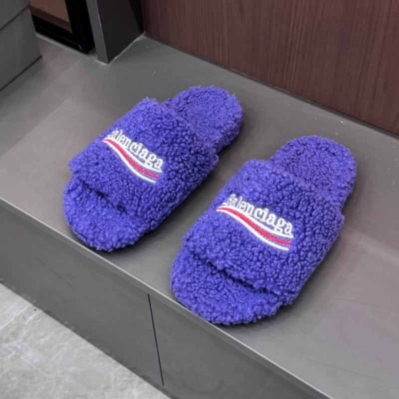 New Fashion Teddy Fur Couple Plush Slippers PF1326092101
