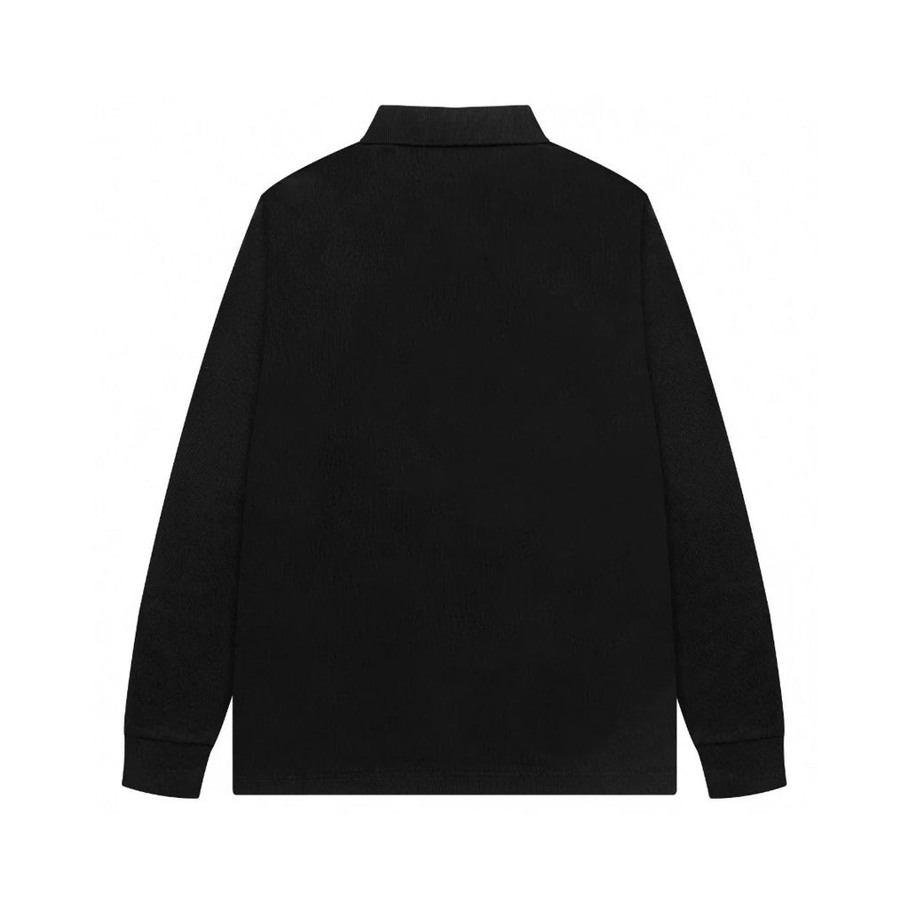 New Men's Business Casual Long-Sleeve Collared Polo Shirt 1025110407