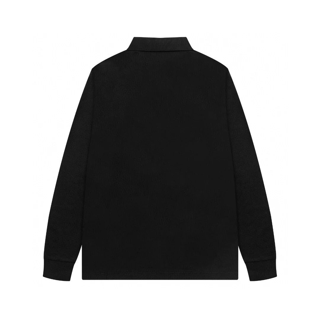 New Men's Business Casual Long-Sleeve Collared Polo Shirt 1025110407