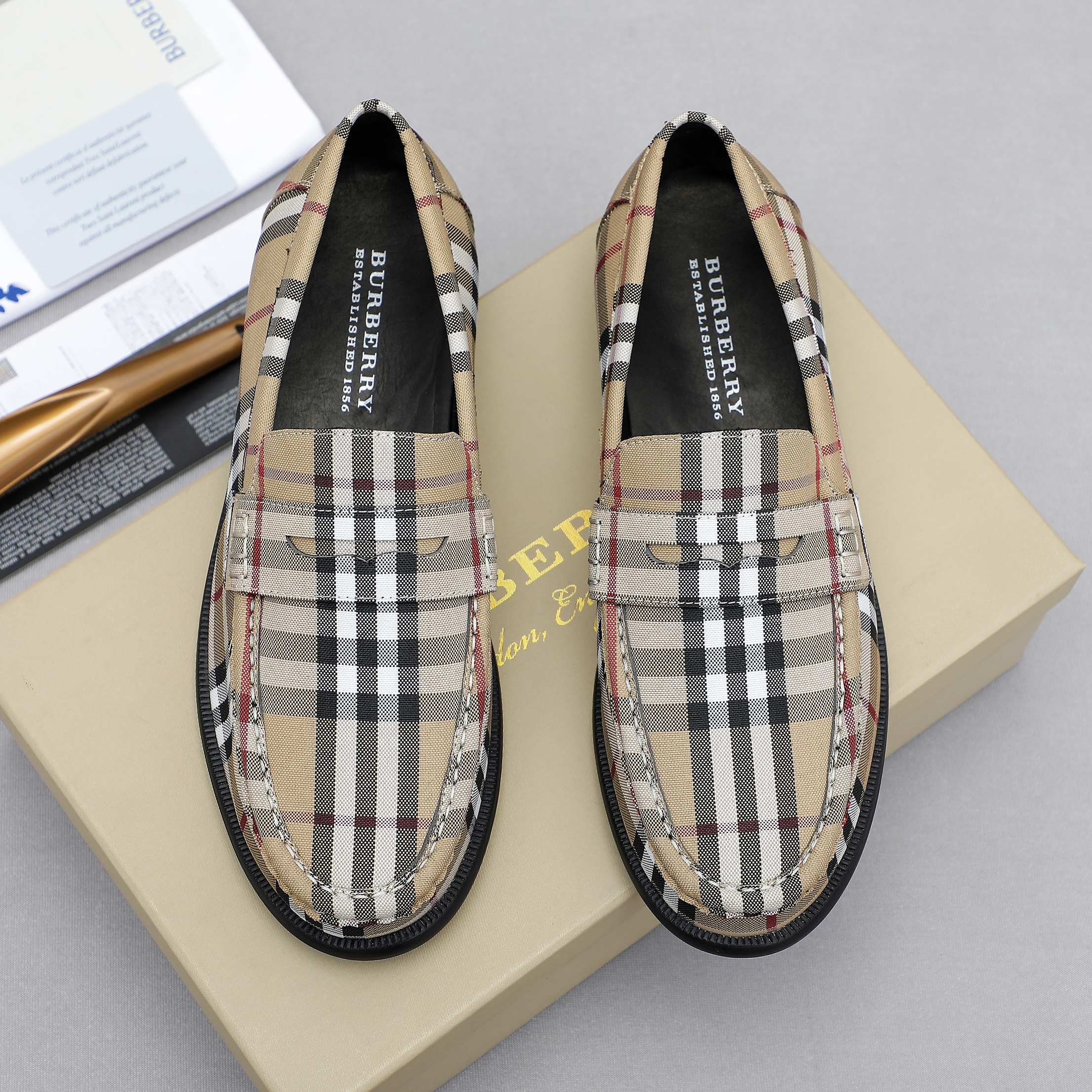 Men's Spring/Summer Striped Slip-on Shoes 0726050706