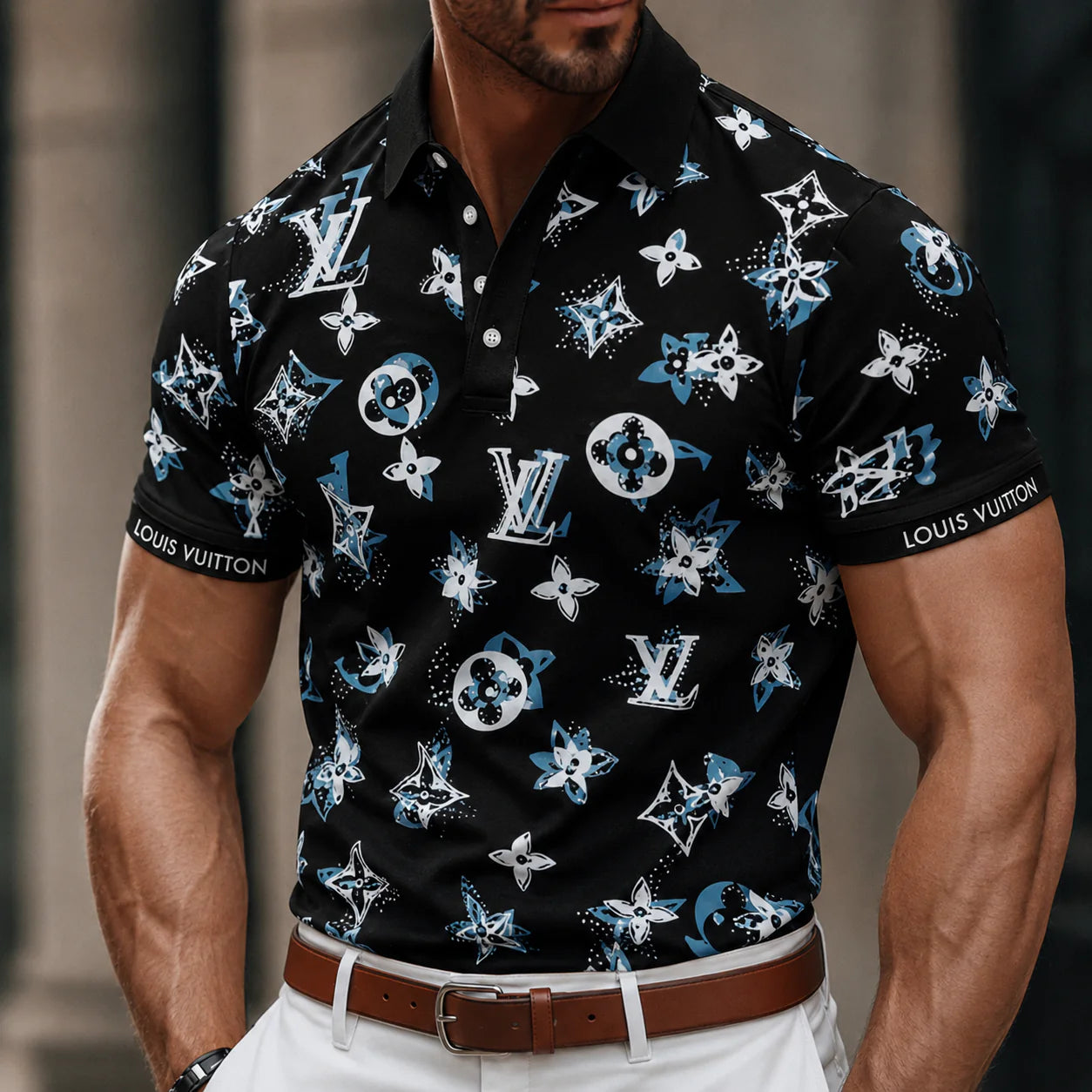Summer Fashion Men's  Printed Polo Shirts 3D1026071611
